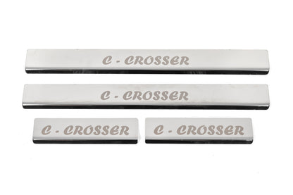 Door Sill Covers (4 pcs, Stainless Steel) for Citroen C-Crosser 2007-2013 - image 3