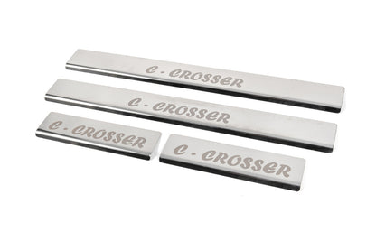 Door Sill Covers (4 pcs, Stainless Steel) for Citroen C-Crosser 2007-2013 - image 4