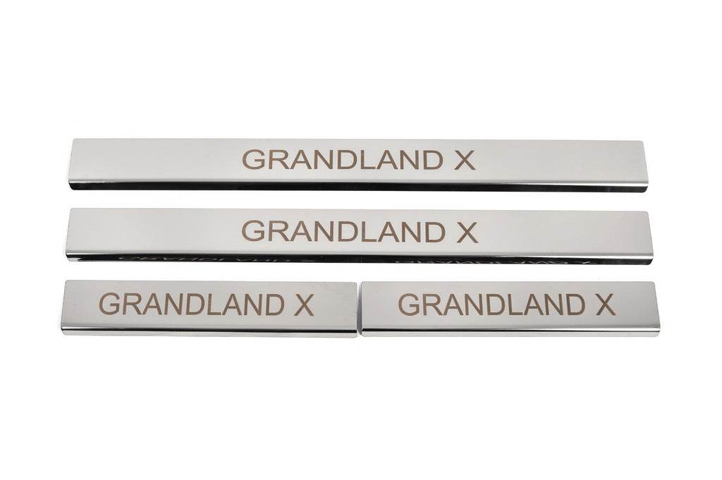 Threshold pads (4 pcs., stainless steel) for Opel Grandland X - Reelken Auto