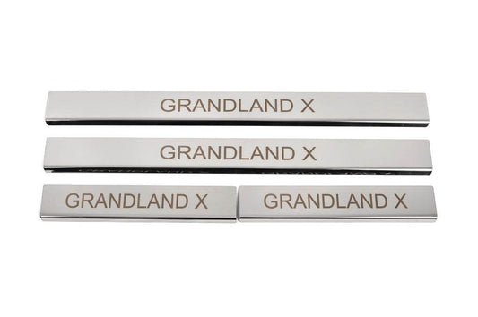 Threshold pads (4 pcs., stainless steel) for Opel Grandland X - Reelken Auto