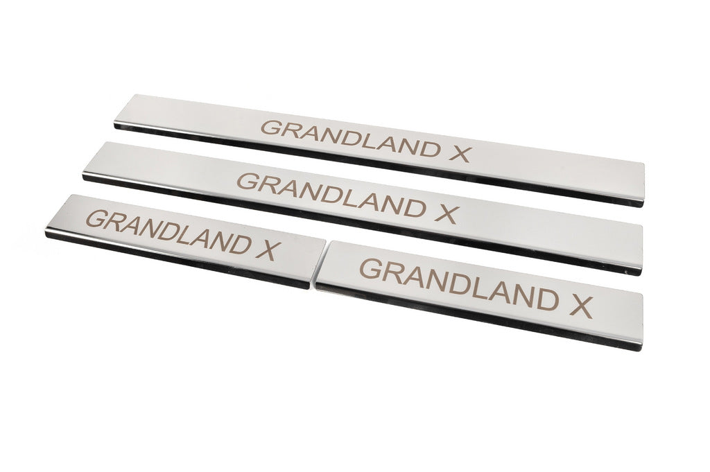 Door Sill Covers (4 pcs, Stainless Steel) for Opel Grandland X 2017- - image 3