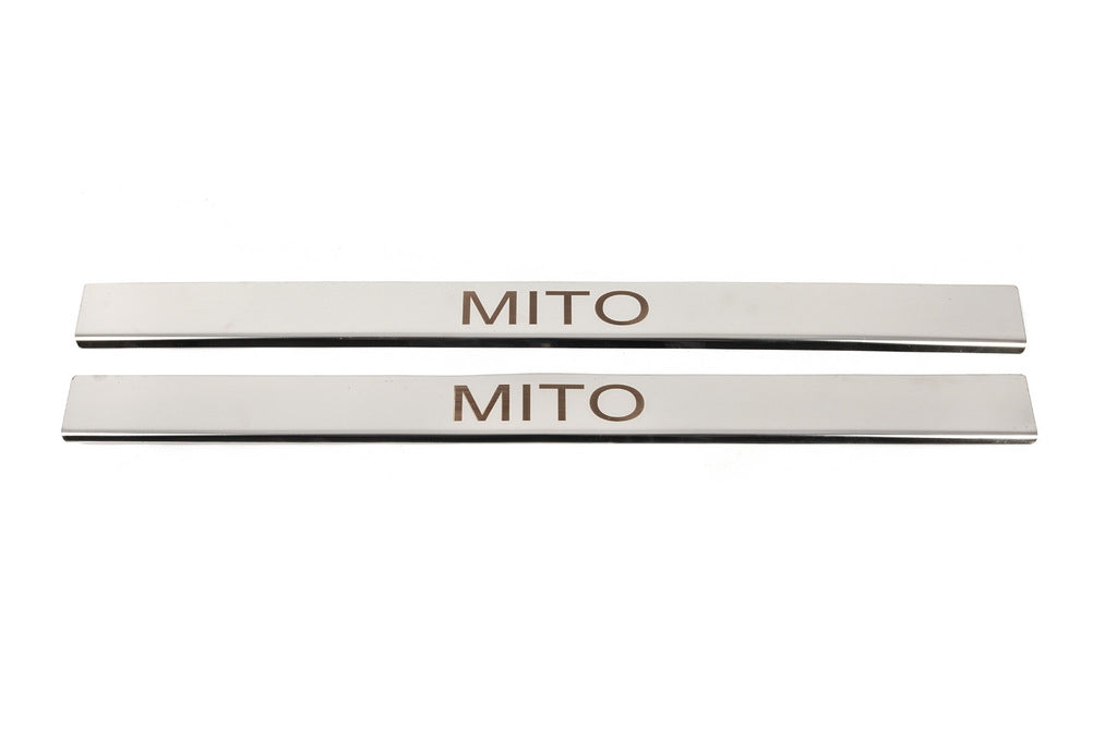 Door Sill Covers (2 pcs, Stainless Steel) for Alfa Romeo MiTo 2008-2018 - image 1