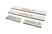 Door Sill Covers (4 pcs, Gloss, Stainless Steel) for Mazda 3 2013-2019 - image 2