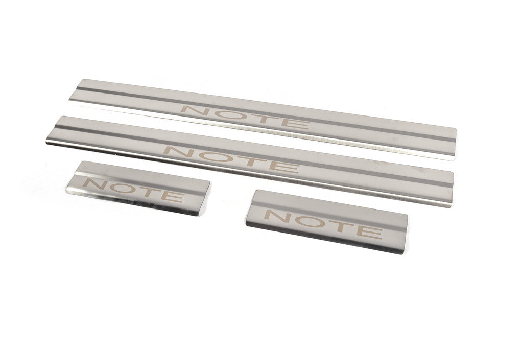 Door Sill Covers (4 pcs, Stainless Steel) for Nissan Note 2012-2020 - image 2