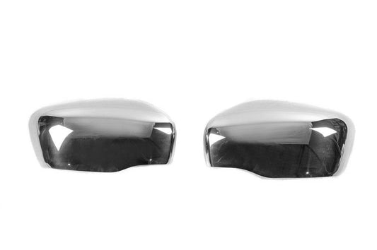 Covers for mirrors (2 pcs., stainless steel) for Nissan Navara/NP300 2016- - Reelken Auto