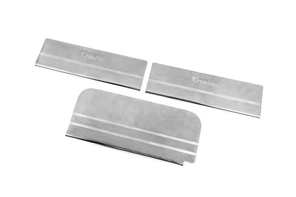 Door sills Carmos V2 (3 pcs, stainless steel) for Renault Trafic 2001-2015 - Reelken Auto