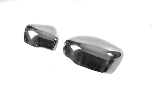 Covers for mirrors (2 pcs., stainless steel) for Nissan Navara/NP300 2016- - Reelken Auto