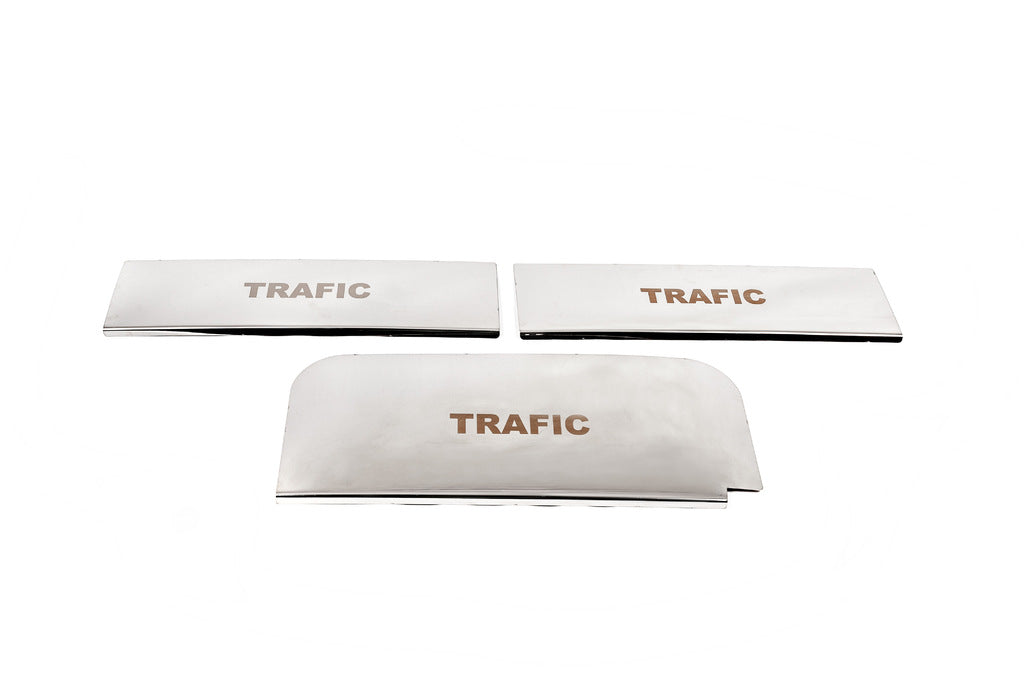 Door Sill Protectors Carmos V3 (3 pcs, Stainless Steel) for Renault Trafic 2001-2015 - image 2