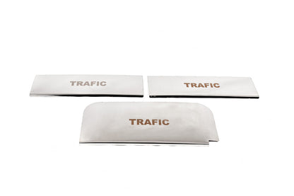 Door Sill Protectors Carmos V3 (3 pcs, Stainless Steel) for Renault Trafic 2001-2015 - image 2