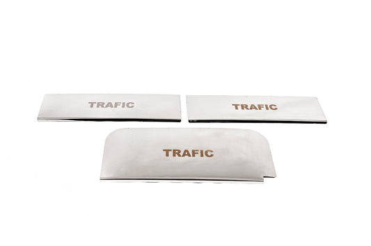 Door Sill Protectors Carmos V3 (3 pcs, Stainless Steel) for Renault Trafic 2001-2015 - image 2