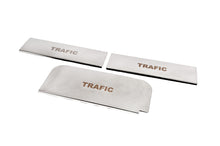 Door Sill Protectors Carmos V3 (3 pcs, Stainless Steel) for Renault Trafic 2001–2015 - image 1