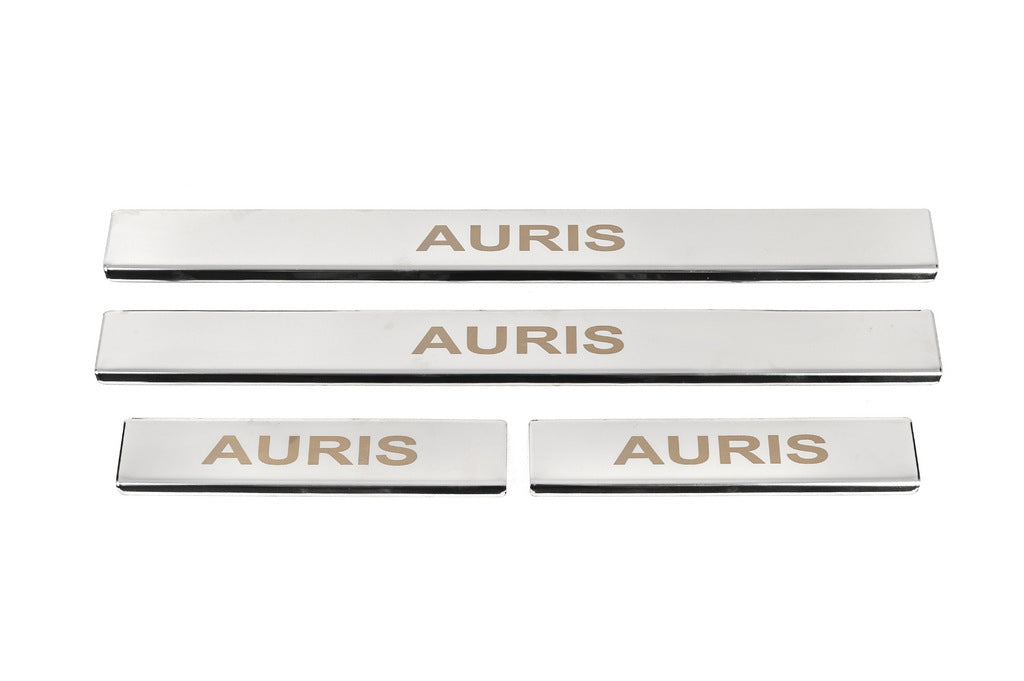 Door Sill Covers (4 pcs, Stainless Steel) for Toyota Auris 2012-2018 - image 1