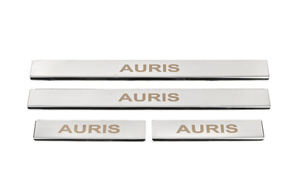 Door Sill Covers (4 pcs, Stainless Steel) for Toyota Auris 2012-2018 - image 1