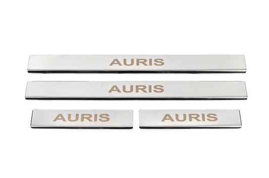 Door Sill Covers (4 pcs, Stainless Steel) for Toyota Auris 2012-2018 - image 1