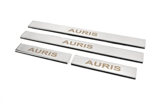 Threshold pads (4 pcs., stainless steel) for Toyota Auris 2012-2018 - Reelken Auto