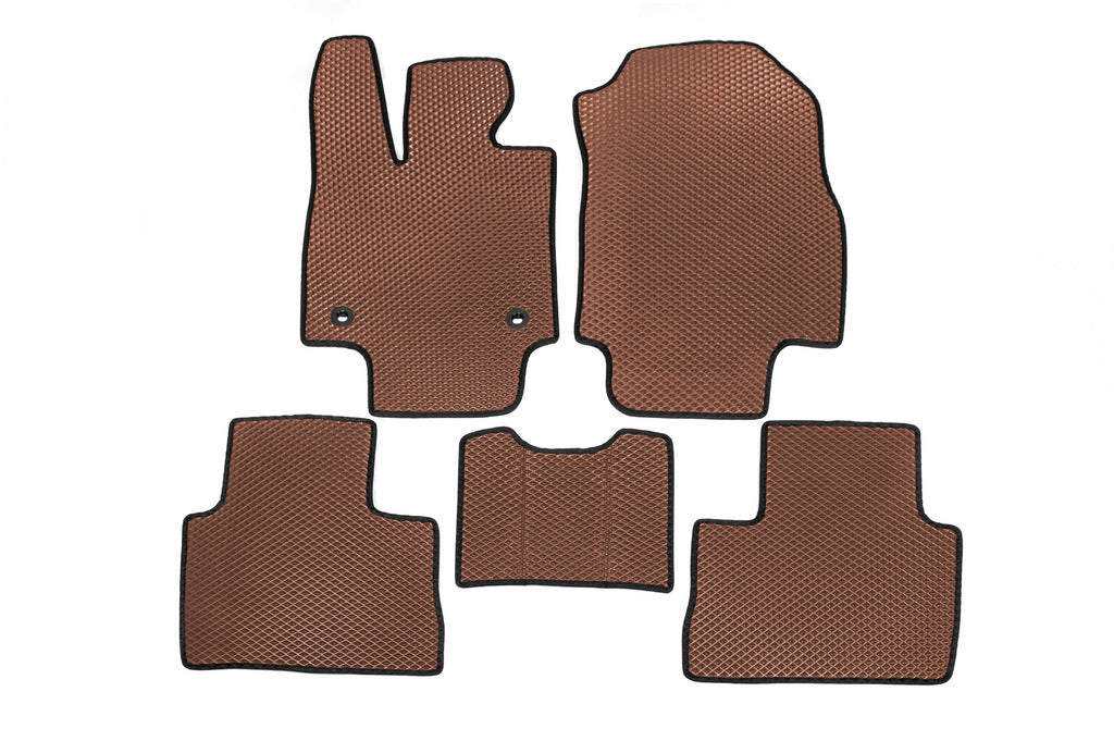 EVA Floor Mats Automatic Transmission (Brown) for Toyota Rav 4 2019- - image 1