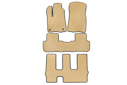 EVA mats (3 rows, Beige) for Toyota Highlander 2013-2019 - Reelken Auto