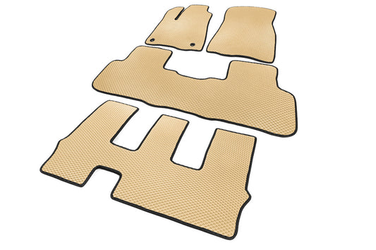 EVA Floor Mats (3 Rows, Beige) for Toyota Highlander 2013-2019 - image 2