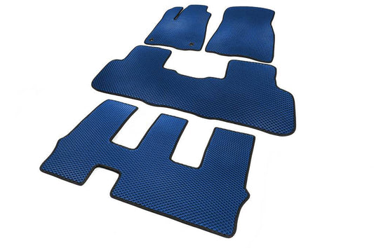 EVA mats (3 rows, Blue) for Toyota Highlander 2013-2019 - Reelken Auto