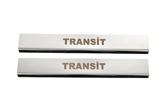 Door Sill Covers (2 pcs, Stainless Steel) for Ford Transit 2014- - image 2