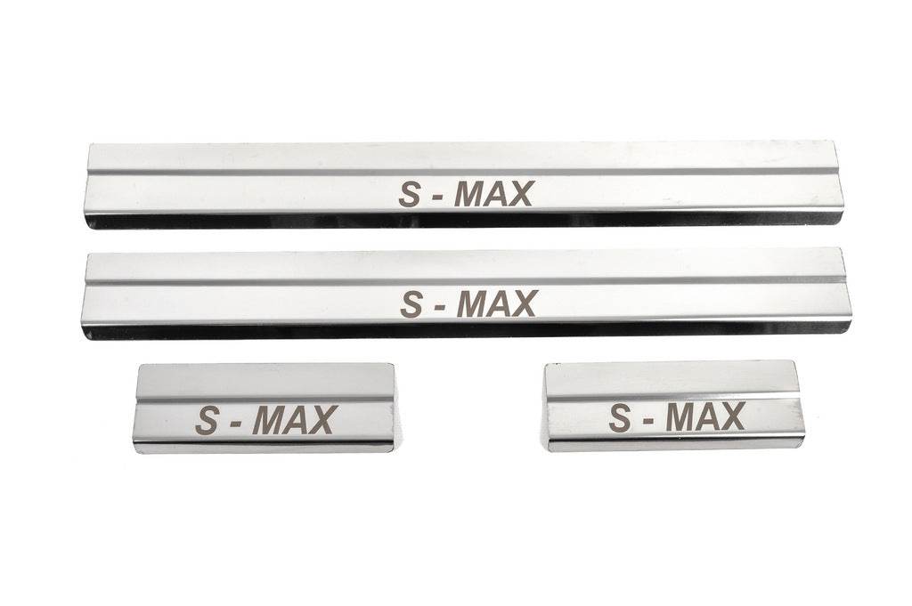 Threshold cover (4 pcs., stainless steel) for Ford S-Max 2007-2014 - Reelken Auto