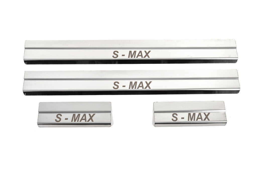 Door Sill Covers (4 pcs, Stainless Steel) for Ford S-Max 2007-2014 - image 1