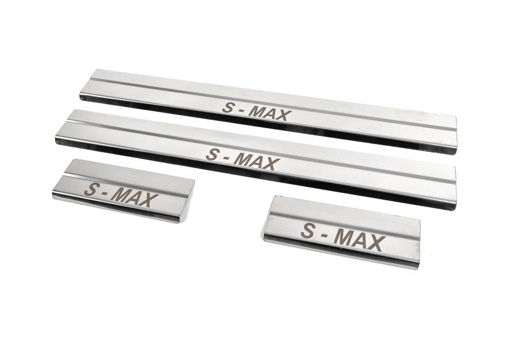 Threshold cover (4 pcs., stainless steel) for Ford S-Max 2007-2014 - Reelken Auto