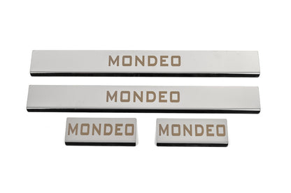 Door Sill Covers (4 pcs, Stainless Steel) for Ford Mondeo 2014-2022 - image 1