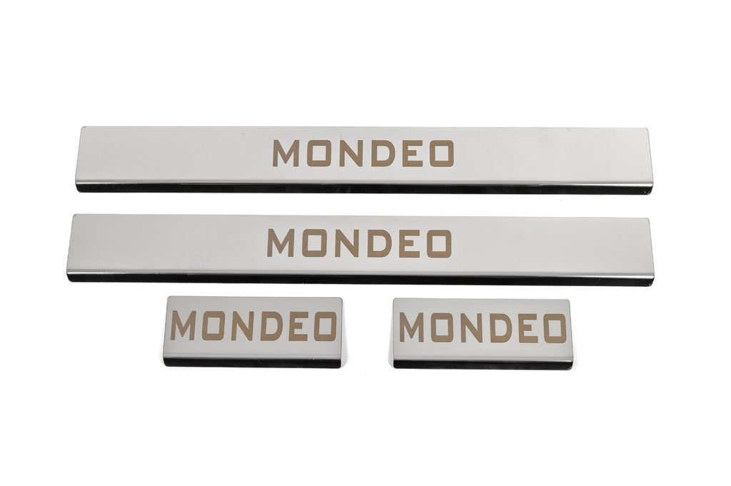 Door Sill Covers (4 pcs, Stainless Steel) for Ford Mondeo 2014-2022 - image 1