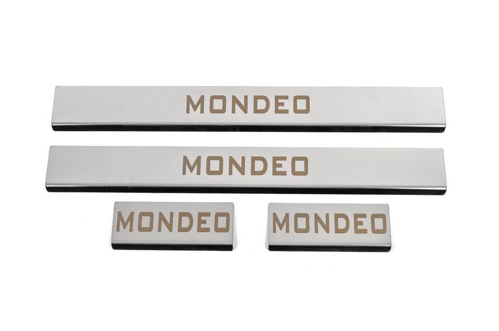 Threshold cover (4 pcs., stainless steel) for Ford Mondeo 2014-2022 - Reelken Auto