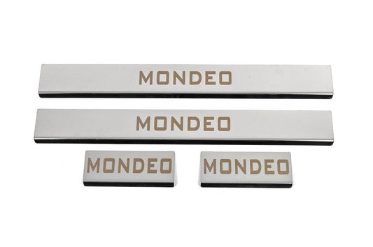 Threshold cover (4 pcs., stainless steel) for Ford Mondeo 2014-2022 - Reelken Auto