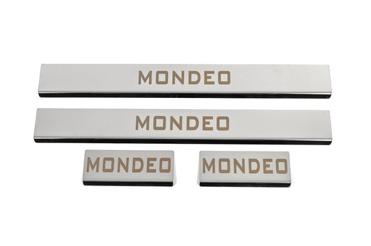 Door Sill Covers (4 pcs, Stainless Steel) for Ford Mondeo 2014-2022 - image 1