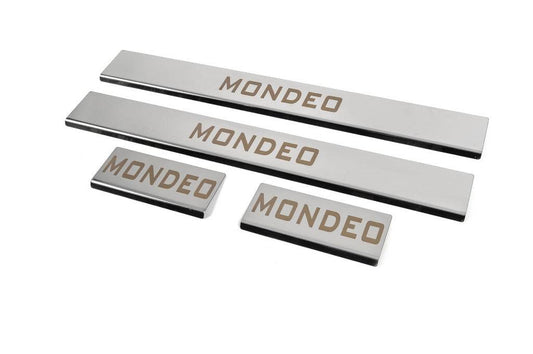 Threshold cover (4 pcs., stainless steel) for Ford Mondeo 2014-2022 - Reelken Auto
