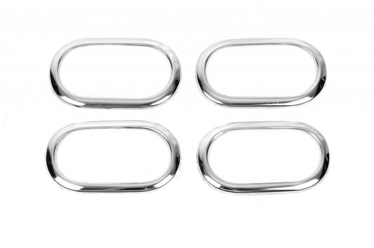 Interior Door Handle Covers OmsaLine (4 pcs, Stainless Steel) for Renault Logan I 2008-2013 - image 1