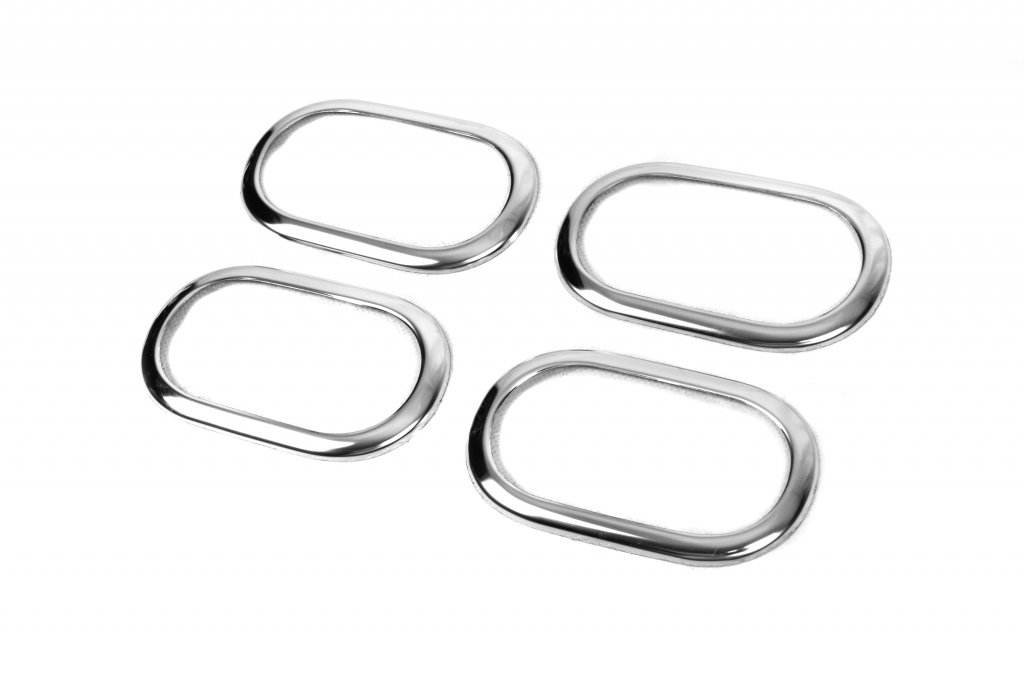 Covers for internal OmsaLine handles (4 pcs., stainless steel) for Dacia Lodgy 2012-2022 - Reelken Auto