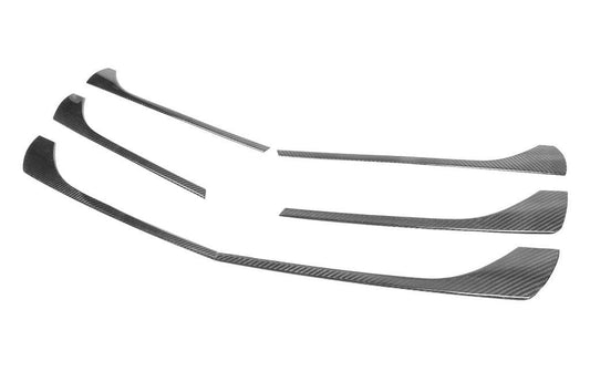 Lining on the grille (6 pieces, carbon fiber) for Mercedes Vito / V-class W447 2014↗ year - Reelken Auto