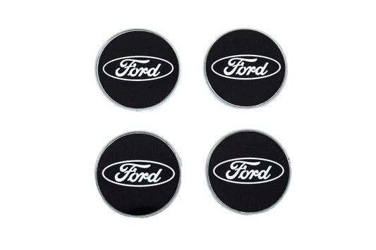 Wheel center caps 54.5/50mm black (set of 4) for Ford - image 1