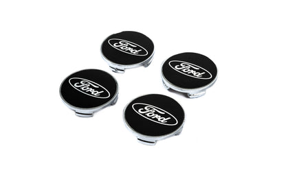 Wheel center caps 54.5/50mm black (set of 4) for Ford - image 2