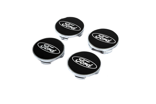 Wheel center caps 54.5/50mm black (set of 4) for Ford - image 2