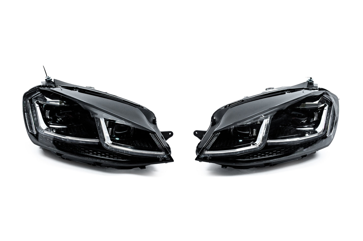 Front headlights Silver Style 2017+ (for 2012-2017, 2 pcs) for Volkswagen Golf 7/E-Golf 2012-2020 - image 1