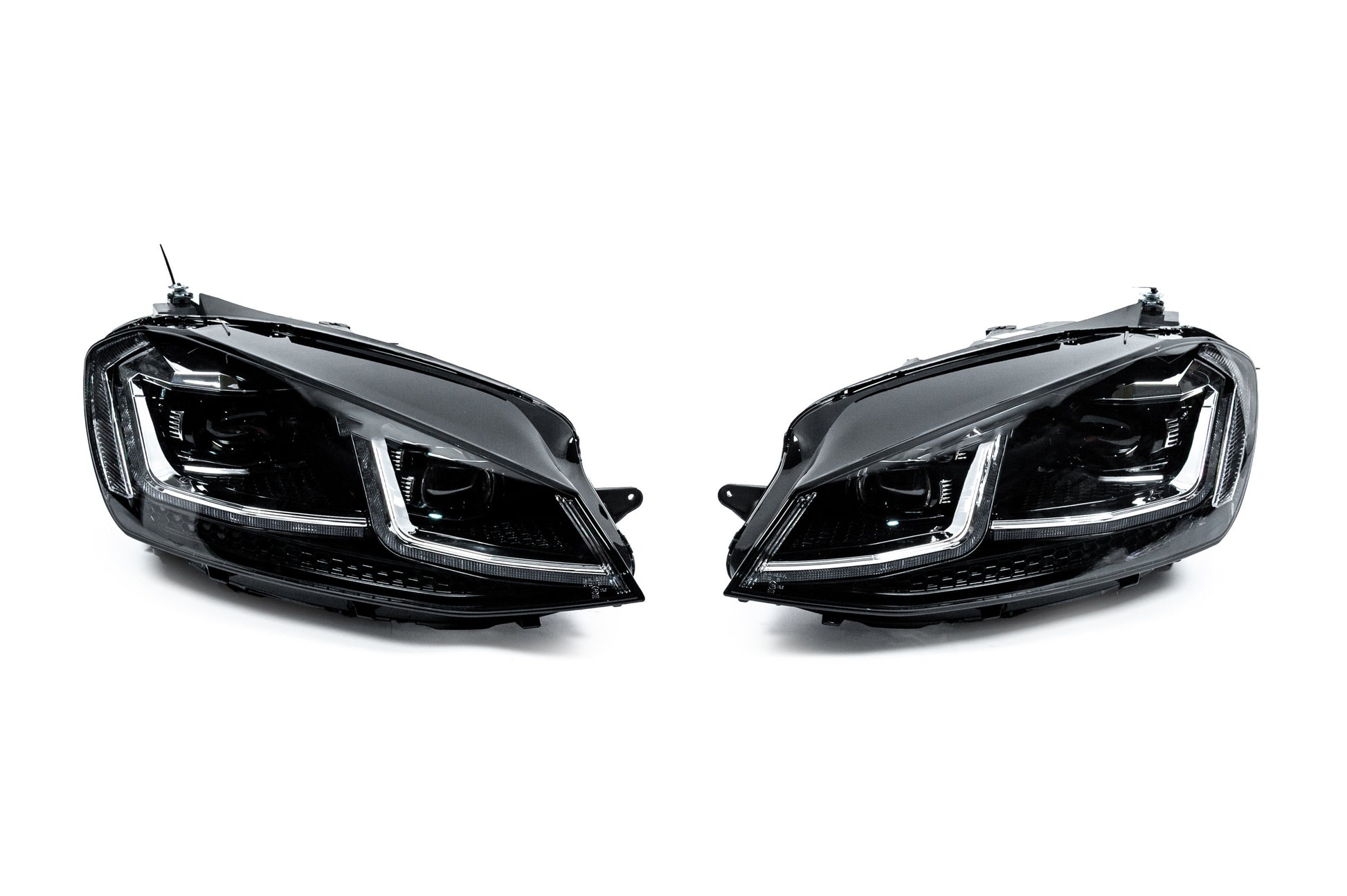 Front headlights Silver Style 2017+ (for 2012-2017, 2 pcs) for Volkswagen Golf 7/E-Golf 2012-2020 - image 1