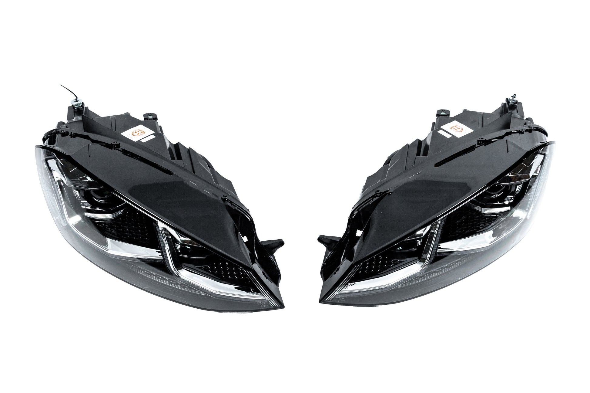 Front headlights Silver Style 2017+ (for 2012-2017, 2 pcs) for Volkswagen Golf 7/E-Golf 2012-2020 - image 2