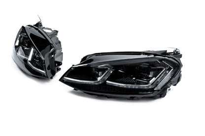 Front headlights Silver Style 2017+ (for 2012-2017, 2 pcs) for Volkswagen Golf 7/E-Golf 2012-2020 - image 3