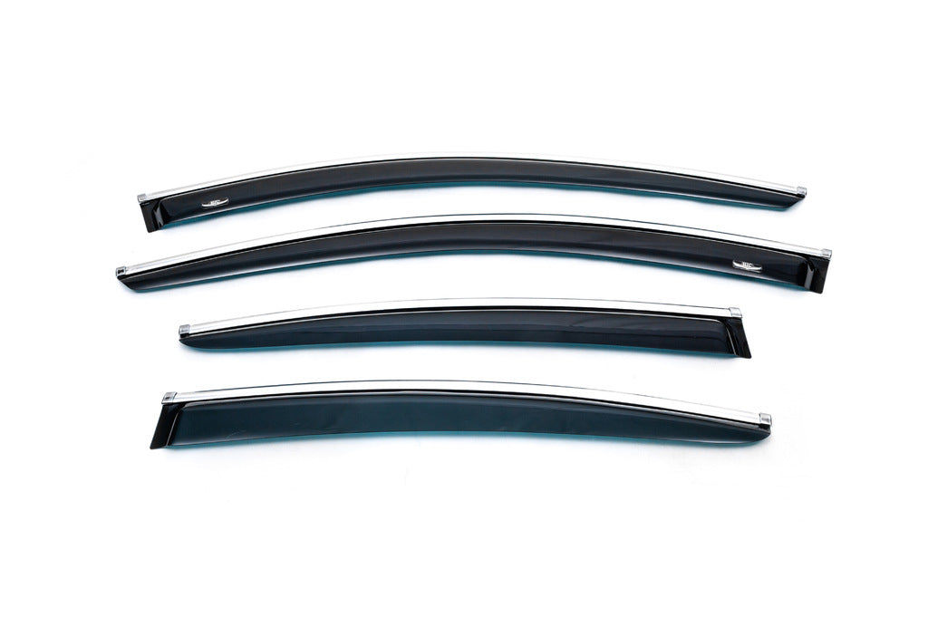 Window deflectors with chrome trim SD/HB (4 pcs, HIC) for Opel Insignia 2008-2017 - image 2