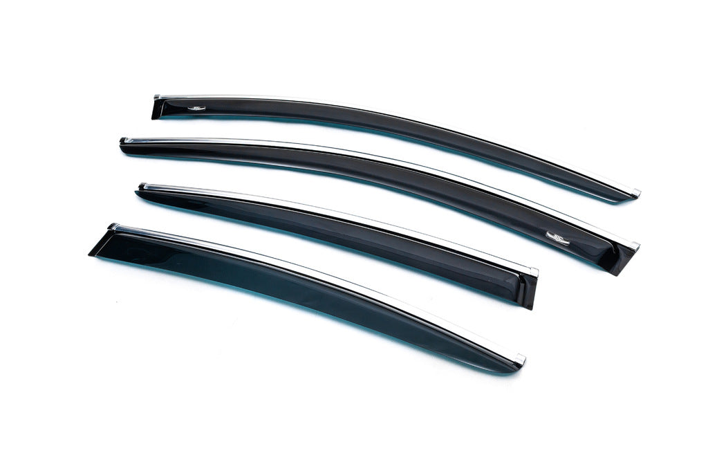 Window deflectors with chrome trim SD/HB (4 pcs, HIC) for Opel Insignia 2008-2017 - image 1