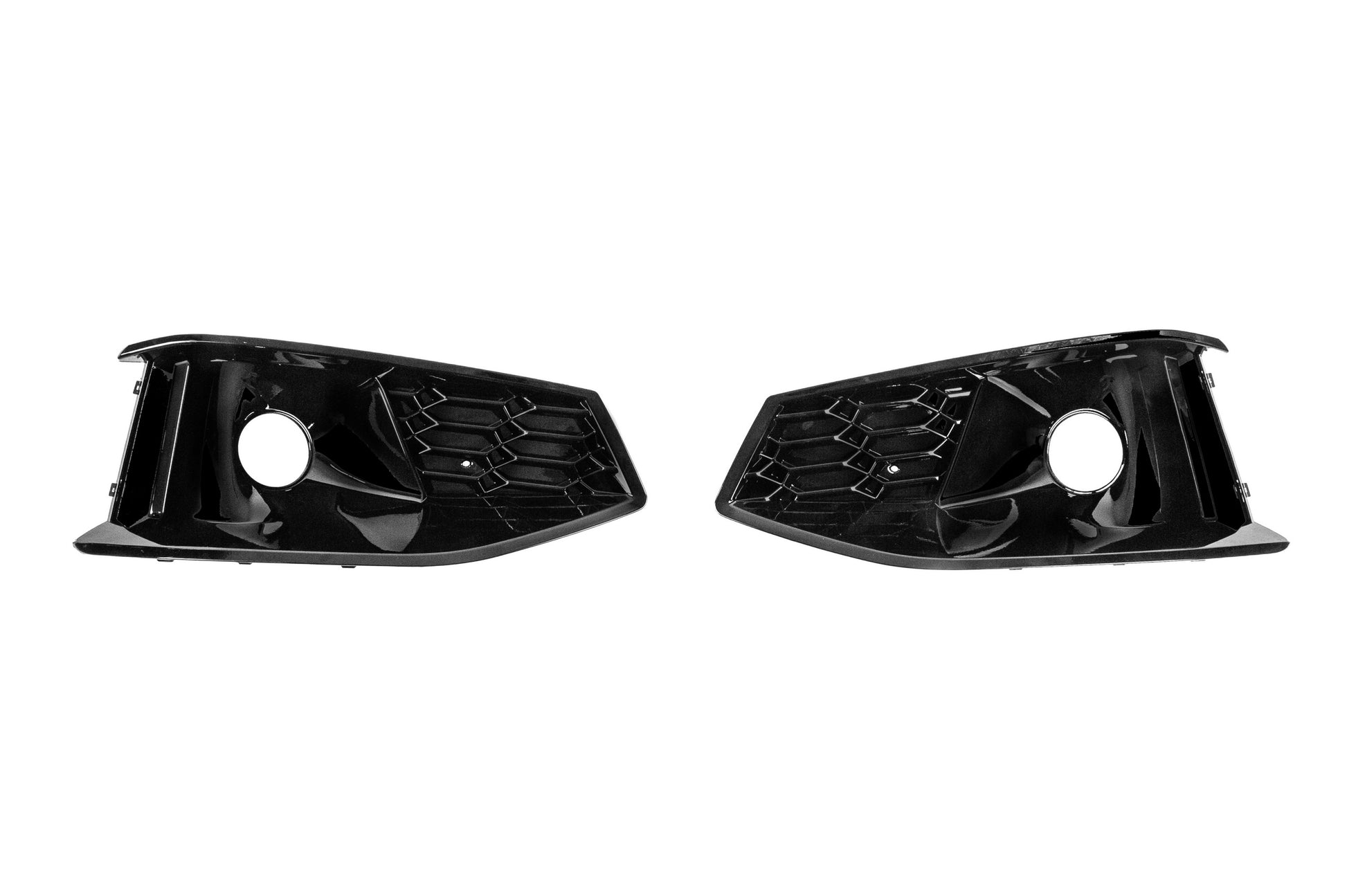 Fog Light Grilles RS-Style (2020-2022, 2 pcs, Black) for Audi A4 B9 2015-2024 - image 1