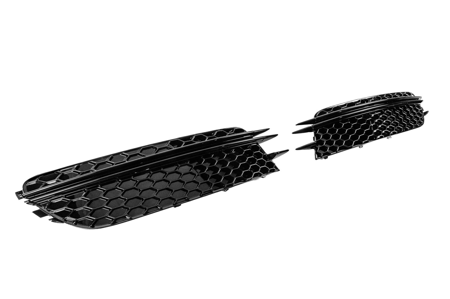 Fog Light Grilles RS-Style (For Base, 2011-2014, 2 pcs, Black) for Audi A6 C7 2011-2017 - image 3