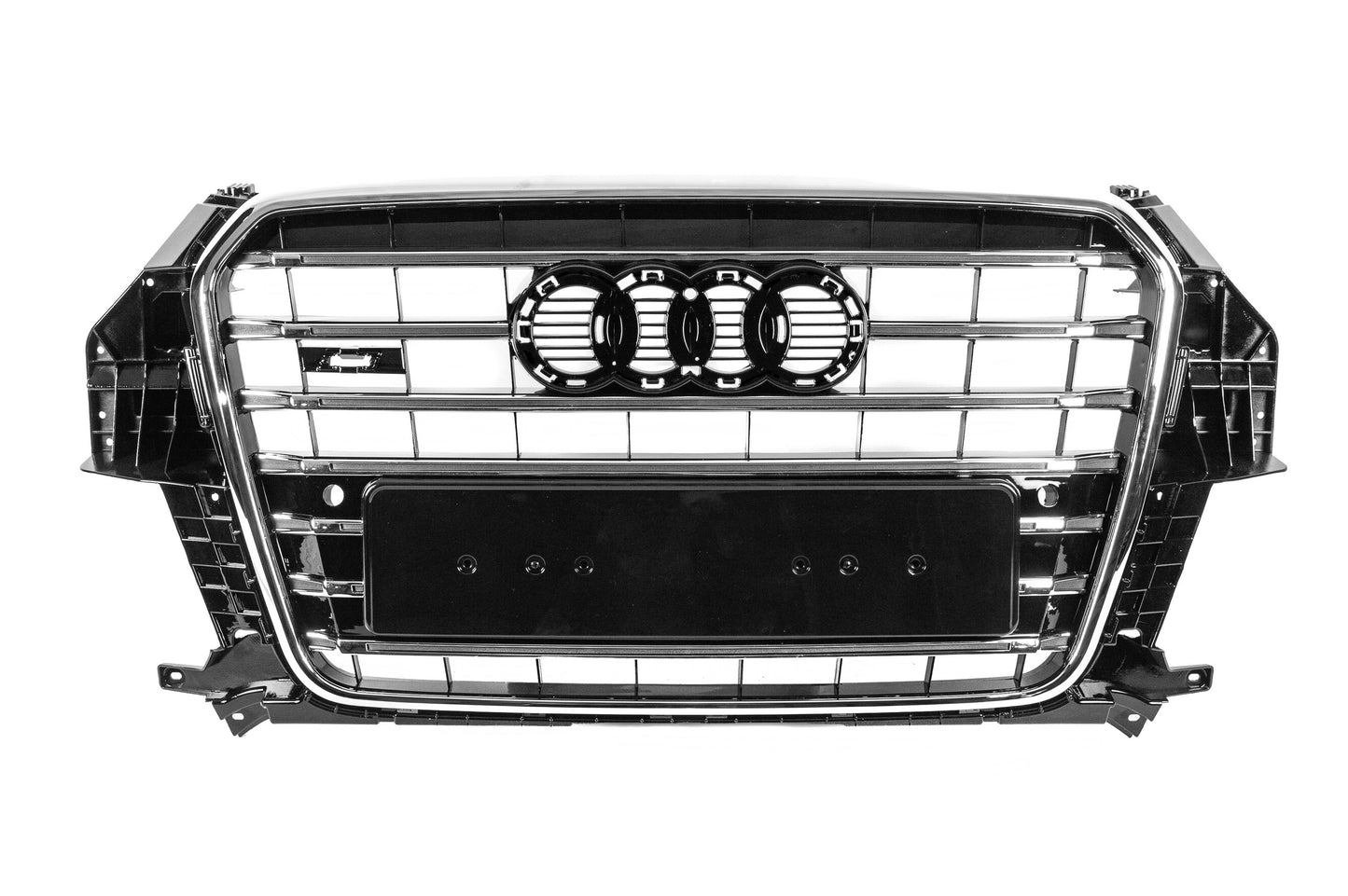 Front Grille SQ-Style (2011-2015, black with chrome) for Audi Q3 2011-2019 - image 1