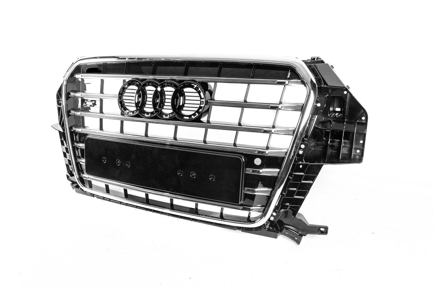 Front Grille SQ-Style (2011-2015, black with chrome) for Audi Q3 2011-2019 - image 2
