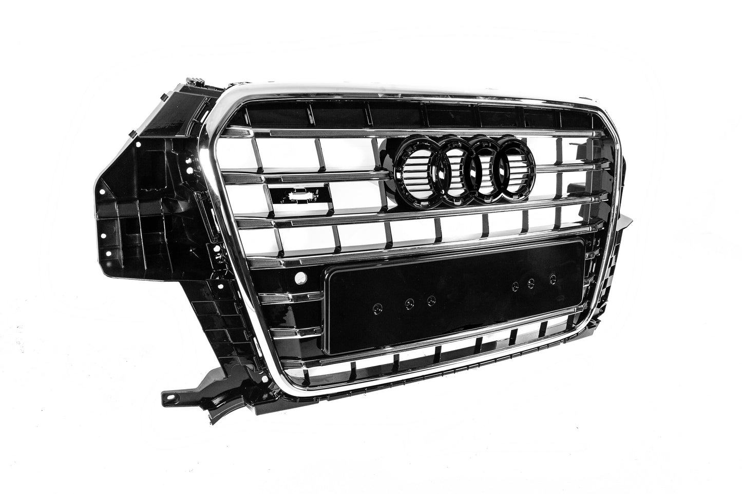 Front Grille SQ-Style (2011-2015, black with chrome) for Audi Q3 2011-2019 - image 3